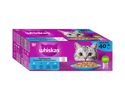 Whiskas Fisch Auswahl in Gelee 40 x 85 g