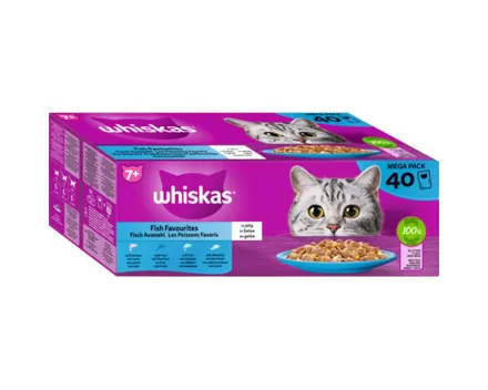 Whiskas Fisch Auswahl in Gelee 40 x 85 g