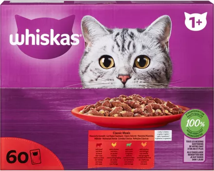 Whiskas Katzenfutter 1+ Klassische Auswahl in Gelée