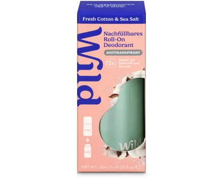 Wild Aqua + Fresh Cotton & Sea Salt Antitranspirant Roll On Starterpack