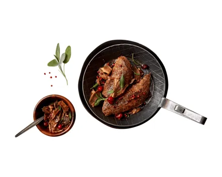 Wildschwein-Schnitzel nature