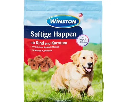 Winston Hund Saftige Happen Trockenfutter Rind + Karotten 1.5