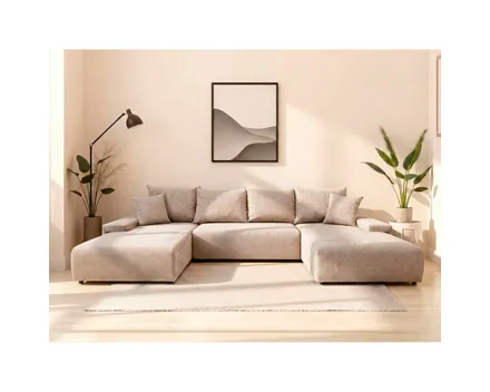 Wohnlandschaft Amalfi Cordstoff natur