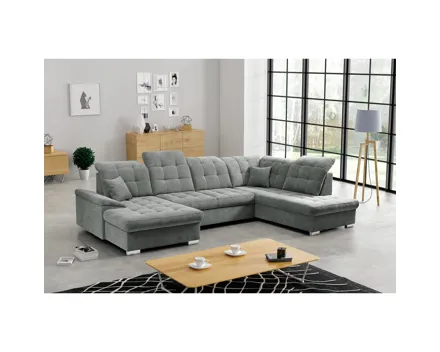 Wohnlandschaft Nicole Stoff anthrazit