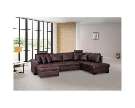 Wohnlandschaft Trento Microfaser braun