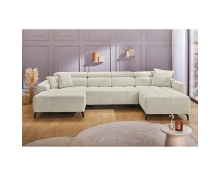 Wohnlandschaft Ultima Flachgewebe Beige meliert
