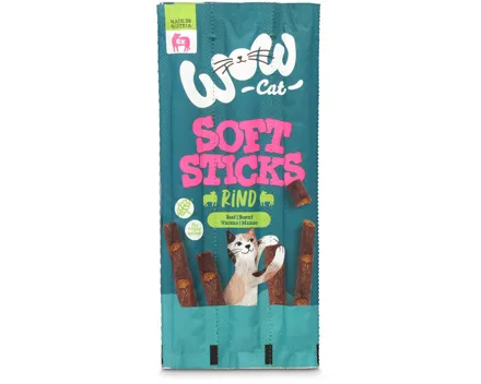 Wow Cat Soft Sticks Rind 6x5g