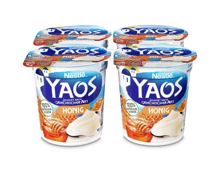 Yaos Jogurt Honig nach Griechischer Art 4x150g