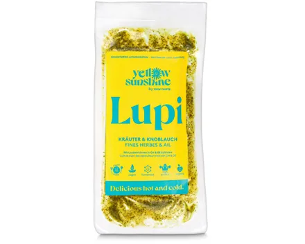 Yellow Sunshine Bio Lupi Kräuter & Knoblauch vegane Alternative zu Käse