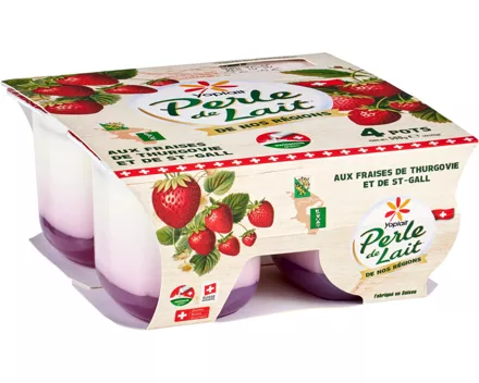 Yoplait Perle de Lait Erdbeeren aus Thurgau und St. Gallen