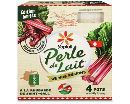 Yoplait Perle de Lait Joghurt Rhabarber 4x125g