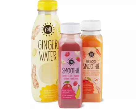 You-Smoothies und -Ginger Water