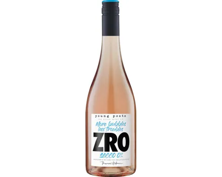Young Poets: More bubbles less troubles, ZRO Rose Secco 0%, alkoholfrei – Schaumwein, Deutschland (0.75l)
