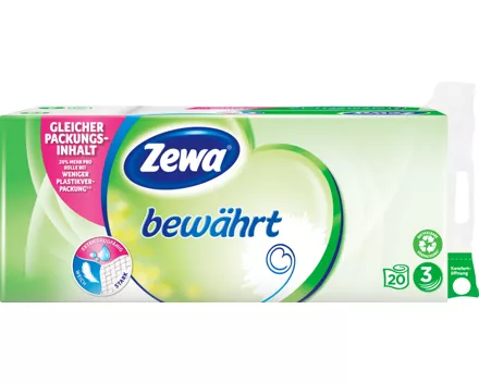 Zewa bewährt Toilettenpapier Weiss