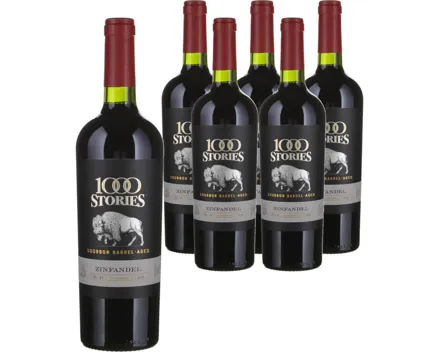 Zinfandel Bourbon Barrel Aged California 1000 Stories 6x 75cl (2022) – Rotwein, USA (0.75l)