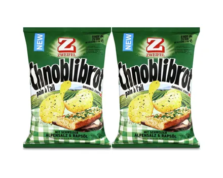 Zweifel Original Chips Chnoblibrot 2x 175g