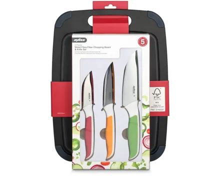 Zyliss Schneidebrett & Messerset 3-teilig