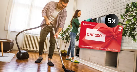 5 × CHF 100.– Shopping-Guthaben von nettoshop.ch zu gewinnen