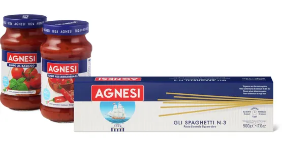 Alle Agnesi-Teigwaren und -Saucen