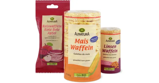 Alle Alnatura Bio-Reis-, -Linsen- und -Maiswaffeln