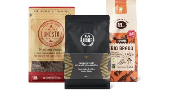 Alle Bertschi, Vicafé und Onesto Kaffees