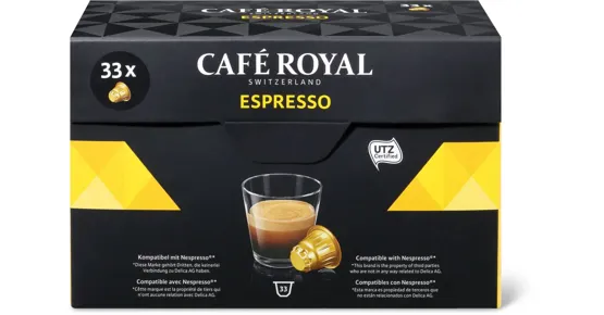 Alle Café Royal Kapseln im 33er-Pack, UTZ