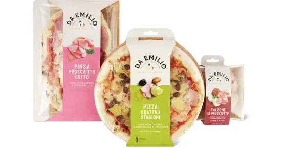 Alle Da Emilio-Pizzen und -Pinsen, gekühlt