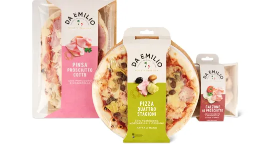 Alle Da Emilio-Pizzen und -Pinsen, gekühlt