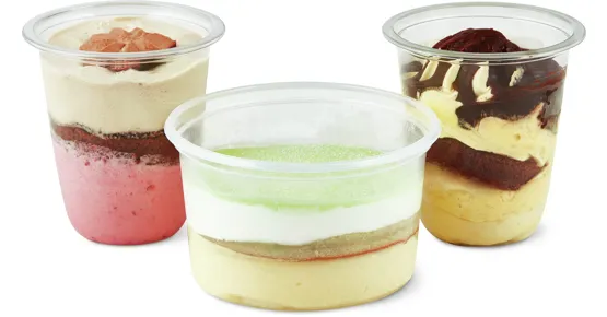 Alle Dessert-Becher gekühlt