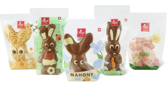 Alle Frey-Osterhasen und -Tierfiguren