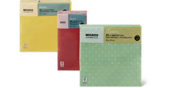 Alle Kitchen & Co.-Servietten, -Tischsets und -Tischtücher aus Papier, FSC®