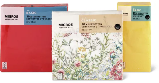 Alle Kitchen & Co.-Servietten, -Tischsets und -Tischtücher aus Papier, FSC®