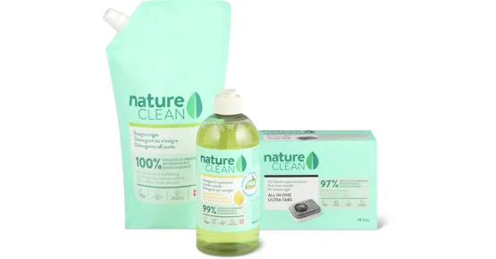 Alle Nature Clean-Reinigungsmittel, -Automaten- und -Handgeschirrspülmittel