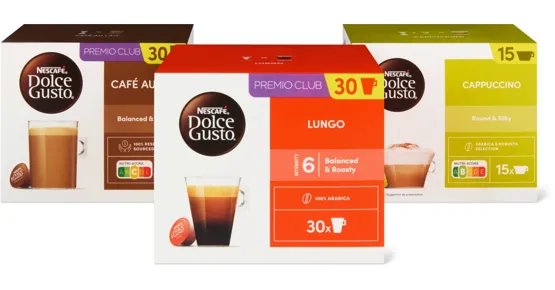 Alle Nescafé Dolce Gusto Kapseln, 30 Stück