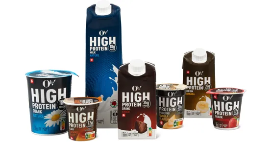 Alle Oh! High Protein-Drinks, -Joghurts, -Quark und -Puddings