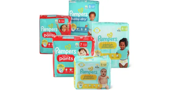 Alle Pampers Windeln