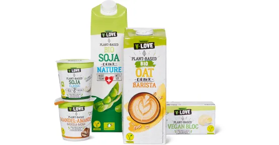 Alle V-Love Milchersatzprodukte