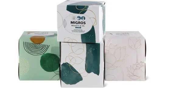 Beauty & Co. Kosmetiktücher-Würfel Quattro, FSC®, 4er-Pack