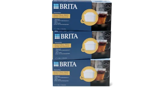 Brita Wasserfilter Extra Kalkschutz, 3er-Pack