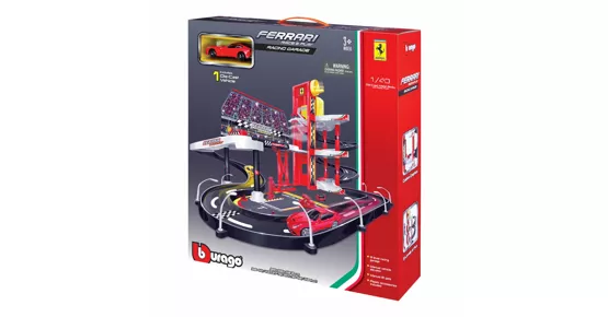 Burago Ferrari Racing Garage inkl. 1 Auto