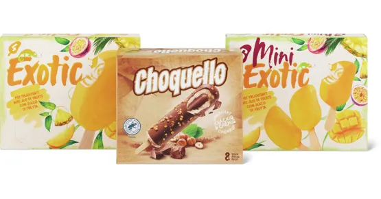 Choquello Praline-, Mini Exotic- oder Exotic-Glace-Stängel