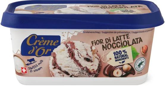 Crème d'Or Glace Fior di Latte Nocciolata