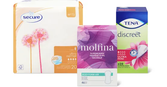 Damenhygiene- und Inkontinenz-Produkte