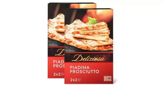 Deliziosa-Pizza Prosciutto Crudo oder -Piadina im Duo-Pack