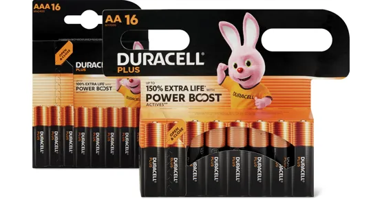 Duracell Plus Batterien AA oder AAA