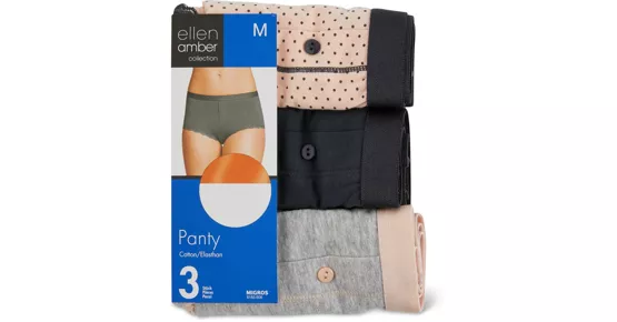 Ellen Amber Damen-Panty oder Slip Mini im 3er-Pack
