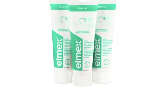 Elmex Zahnpasta-Sensitive oder -Kariesschutz , 3er-Pack