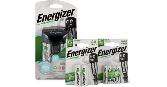 Energizer-Akkus und -Ladegerät
