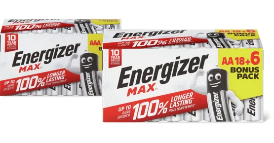 Energizer Max-AA- oder -AAA-Batterien