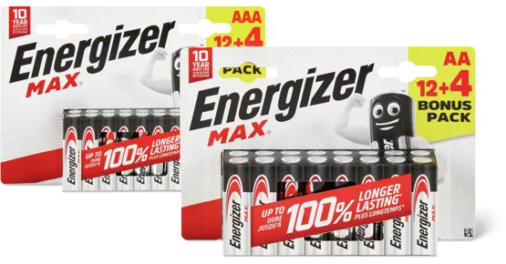 Energizer Max Batterien AA oder AAA